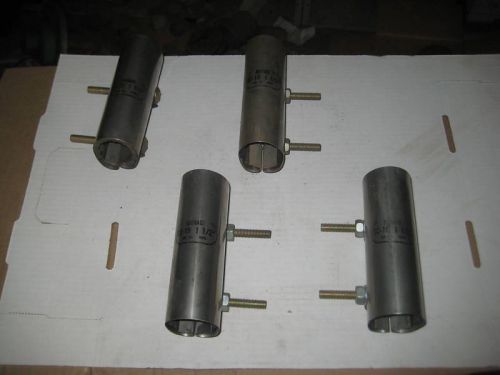 Four 1-1/2&#034; Romac SC-19 x 6 Inch Length Repair Clamps