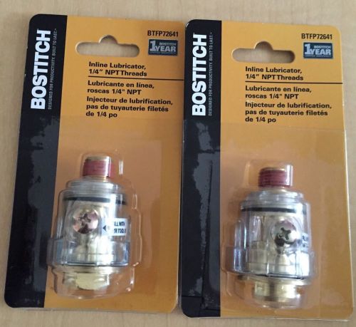 ** 2 PACK** BOSTITCH INLINE LUBRICATOR 1/4&#034; NPT THREADS BTFP72641 M/4