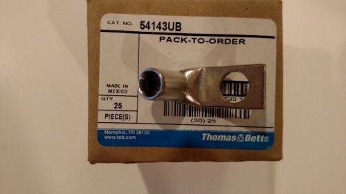 T&amp;b 54143ub 2awg brn 1h cop lug 1 box for sale