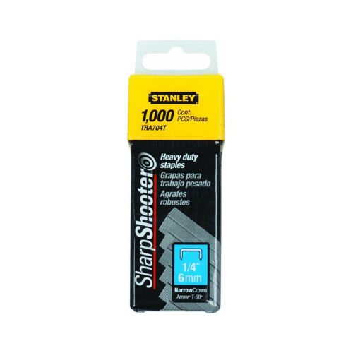 Stanley TRA704T 1/4-Inch Heavy Duty Staples, Pack of 1000