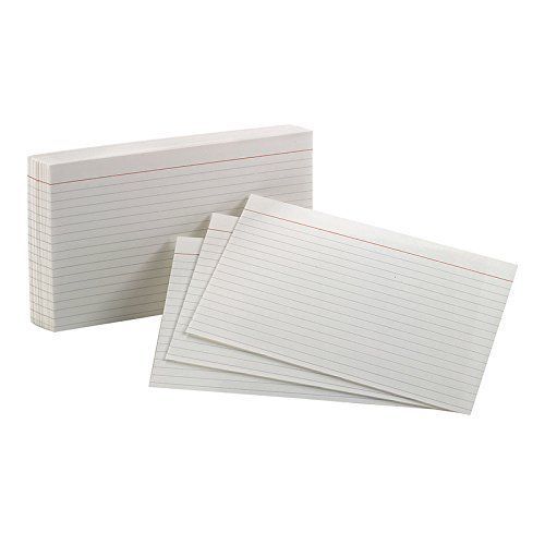 ESSELTE CORPORATION OXFORD INDEX CARDS 5X8 RULED WHITE