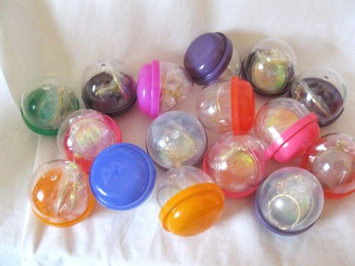 50 NEW Vending Machine Capsules 2&#034; Assorted Colors Hologram Keyring Inside