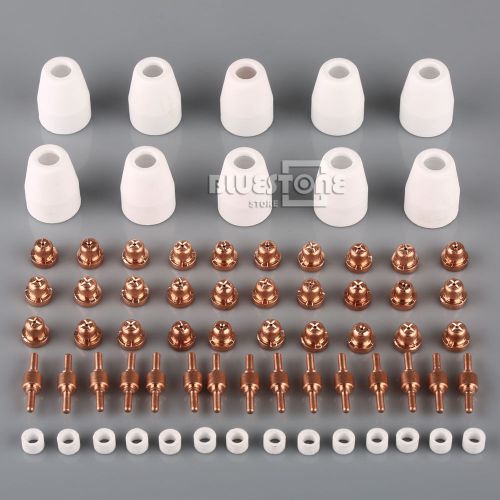 70pcs plasma tips electrodes fit pt-31 lg-40 plasma cutting torch cut40 cut50 for sale