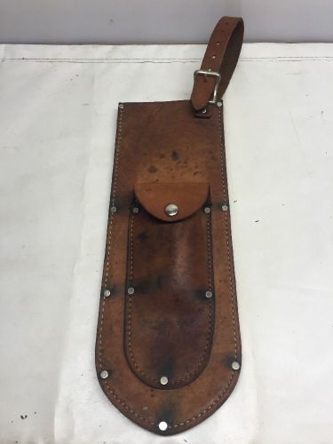 Leather Saw Sheath, Tree Trimming Hand Saw / Pruning Scabbard  6&#034; X 16-1/2&#034;