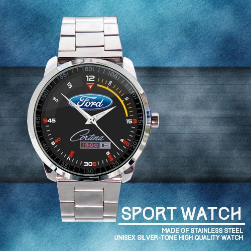 New Hot Ford Cortina 1600E Fiesta Focus Car Racing Logo #225 Sport Metal Watch