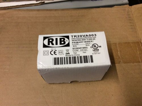 FUNCTIONAL DEVICES INC / RIB TR20VA003 Class 2 Transformer 24VAC 20 VA NIB