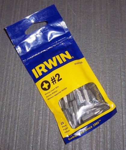 25 pack irwin 35101125 #2 phillips insert bits for sale