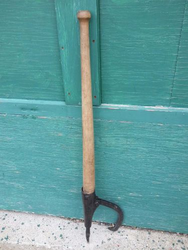 ANTIQUE Cant Hook 41&#034; Log Roller Peavey Lumber Jack Mill Signed Champlain Quebec