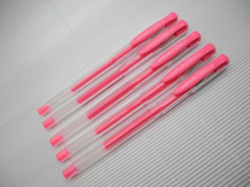 (5 pens pack) uni-ball signo um-100 0.7mm roller ball pen, fluo. pink (japan) for sale