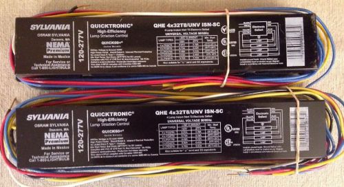 Set Of 2 4X32W T8 Ballast-120/277V-Np Osram Sylvania Fluorescent Ballasts 49857