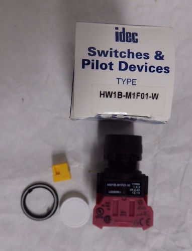 Idec hw1b-m1f10-w non-illuminated pushbutton switch white 10 amps (d6) for sale