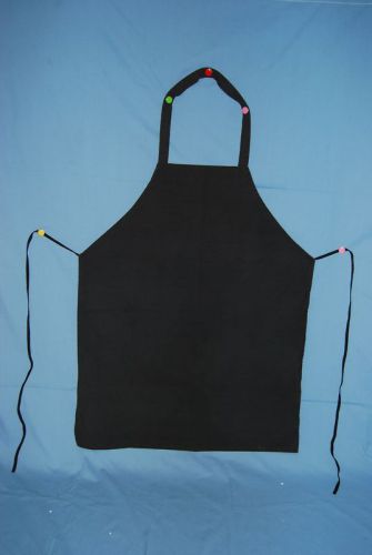 Lot of 10 Black Food Service Aprons Chef Bib Style S2094