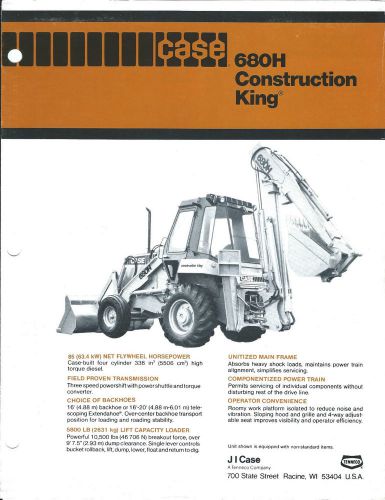 Equipment Brochure - Case - 680H Construction King - Loader Backhoe (E2976)