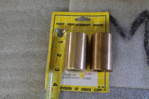 LOT OF 2 SCOT PUMP REPLACEMENT PARTS SLEEVE SHAFT BRNZ 932 PUMP 110.000.178