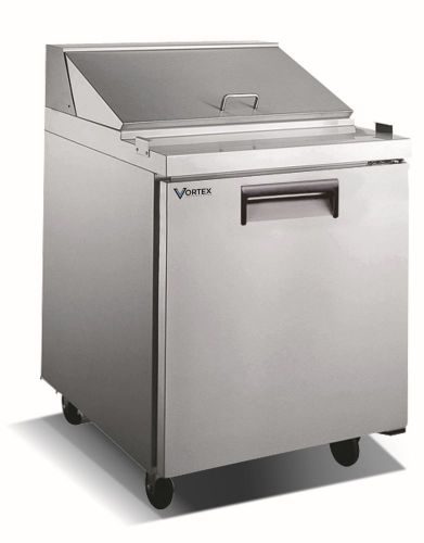 Vortex refrigeration 1 door 8 pan salad/sandwich prep table - v-27spt-1-8 for sale