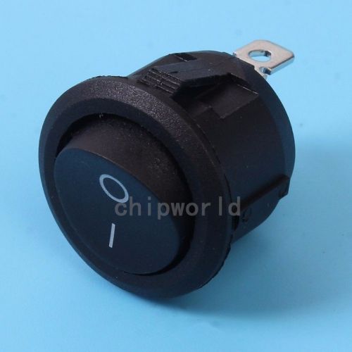 10pcs KCD1-105 2-Pin Rocker Power Switch ON-OFF Black 6A 250V 10A 125V