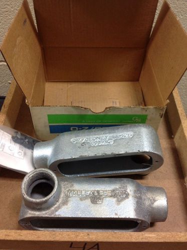 LL-125 Oz-Gedney Conduit Body 1 1/4&#034; Mall Iron, Box/2 &amp; Wire Guard. Loc 28A LotA