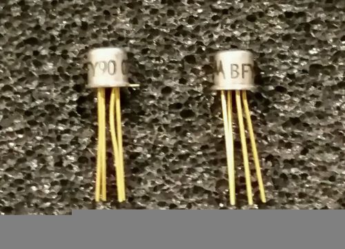 2 LOT- BFY90 Motorola UHF BAND, Si, NPN, RF SMALL SIGNAL TRANSISTOR, TO-72 NOS /