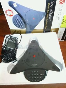 Polycom Sound Station conference phone talk listen telecommunication euc office