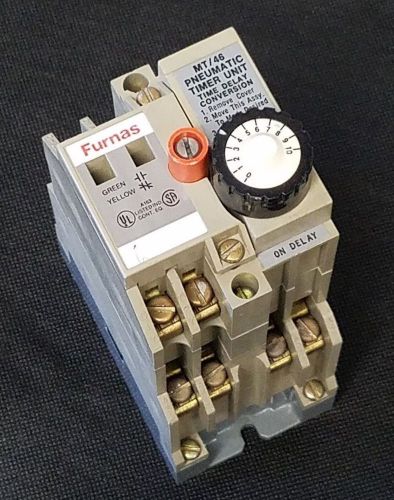 FURNAS 46MT40F CONTROL RELAY 600V 10A &amp; 46MTT PNEUMATIC TIMER ATTACHMENT MT/46