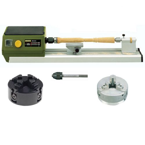 Proxxon 37020 db 250 micro lathe, 27028 chuck, 27024 4-jaw, 27026 3-jaw chuck for sale