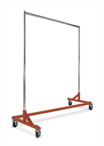 Econoco Commercial Rolling Z Rack with KD Construction | Durable Square Tubing