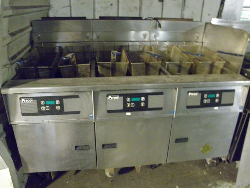 PITCO SG18 SIX BASKET NAT GAS HIGH VOLUME 140,000 BTU FRYER WITH FILTER SYSTEM