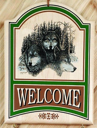 Wolf Welcome Sign