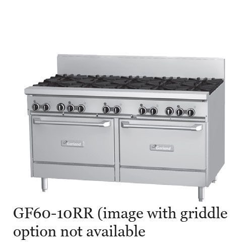 Garland GFE60-4G36RR Range, 60&#034; Wide, 4 Burners (26,000 BTU), 36&#034; Wide x 23&#034; Fro