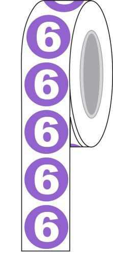 1-1/2&#034; diameter &#034;6&#034; inventory control label compulabel (821484) for sale