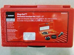 Burndy 1-1/2&#034; - 2&#034; Slug-Out Mechanical Knockout Punch Set Hole Punch