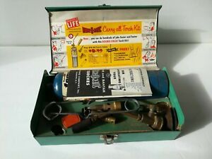 BERNZ-O-MATIC TX-25 Propane Blow Torch Kit in Green Metal Tin Carry Case