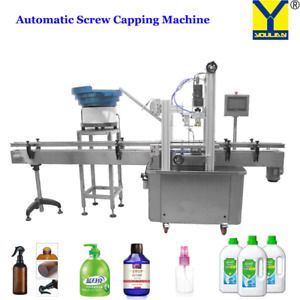 Automatic Capping Machine&amp;Caps Feeder Apply to Plastic Caps, Lids, Spray Lids