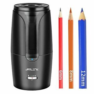 Electric Pencil Sharpener, Auto-Stop and Rechargeable Large Pencil Black