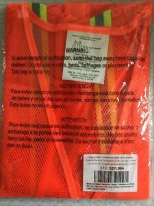 Safety Vest Orange High Visibility Universal Size P/N 53YL96A