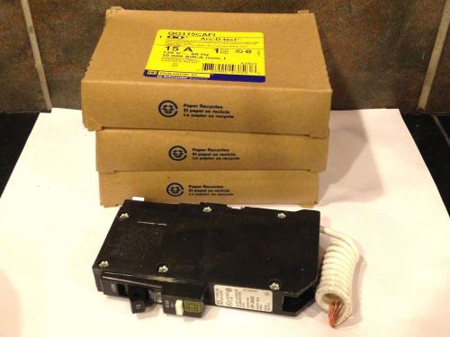Lot of 3 schneider square d arc fault circuit breakers qo115cafi new in box for sale