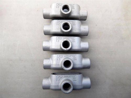 Appleton x27  - 3/4&#034; type x conduit body, grayloy-iron, form 7,  new for sale