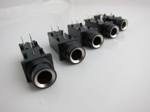 5pcs 3pin 1/4&#034; 6.35mm mono phone jack / jack socket / pcb mount for sale