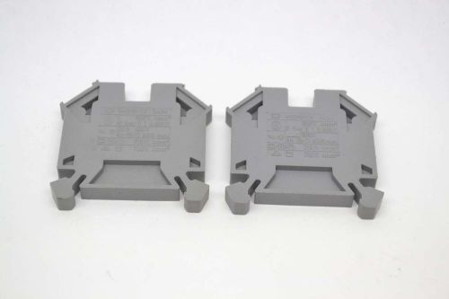 Lot 2 new woertz 3424 grey 4mm 600v-ac terminal block b433707 for sale