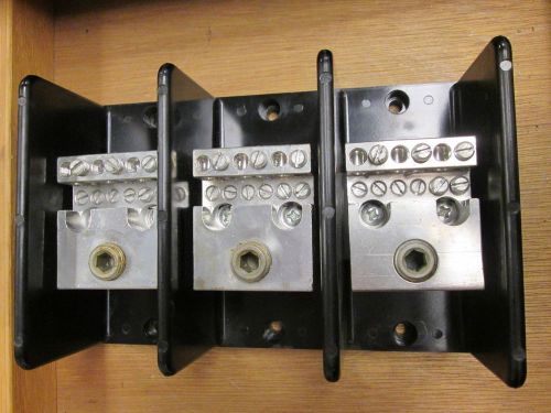 Gould  power distribution block  69153  line 350mcm  load (12) #4-#14  3p  used for sale