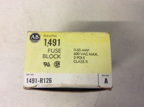 Allen Bradley 1491-R126 Fuse Block Holder 30 Amp 1491R126 1491