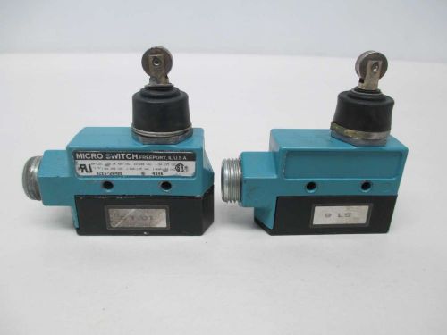 LOT 2 MICRO SWITCH BZE6-2RN80 LIMIT SWITCH 250V-AC 1/4HP 15A-AMP D343660