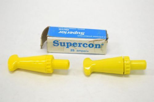 Lot 2 new superior ps25gy test plug socket 25a amp yellow b221890 for sale