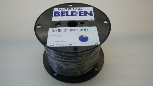 Belden 8522 008 1000, pvc hook-up wire 18 awg grey, 1000ft, new for sale