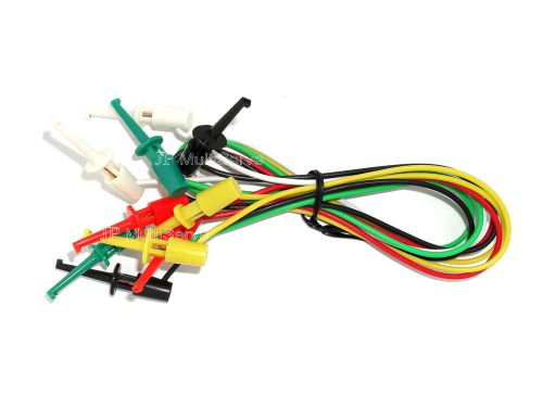 Set of 5 Minigrabber to Minigrabber test leads five colors