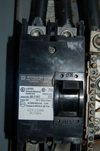 Square d 200 amp breaker for sale