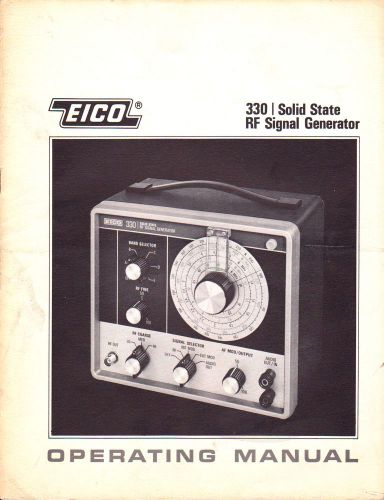 EICO MODEL 330 INSTRUCTION OPERATION ORIGINAL MANUAL  FREE USA SHIP