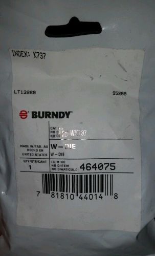 BURNDY WK737 Type W Crimping Die, 2SOL - 4 AWG