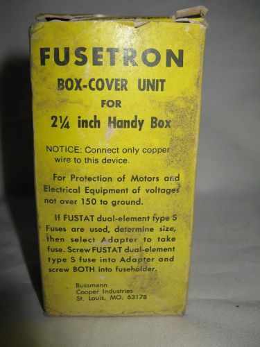 Fusetron type ssu box-cover unit for 2-1/4&#034; handybox one fuseholder 1 switch for sale