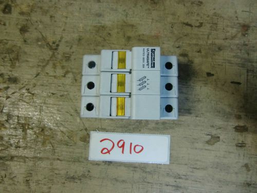 LOT OF 2 FERRAZ SHAWMUT USM3I Y219073 FUSE BLOCK 30A 600V 3 POLES FUSED (2910)